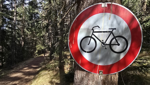 Auf vielen Wegen und Forststraßen herrscht Fahrverbot für Fahrradfahrer.