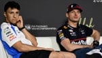 Werden Isack Hadjar (li.) und Max Verstappen bald Teamkollegen bei Red Bull sein?  (Bild: AFP/APA/GABRIEL BOUYS)