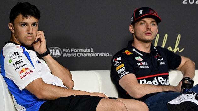 Werden Isack Hadjar (li.) und Max Verstappen bald Teamkollegen bei Red Bull sein? 