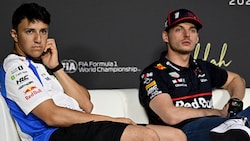 Werden Isack Hadjar (li.) und Max Verstappen bald Teamkollegen bei Red Bull sein?  (Bild: AFP/APA/GABRIEL BOUYS)