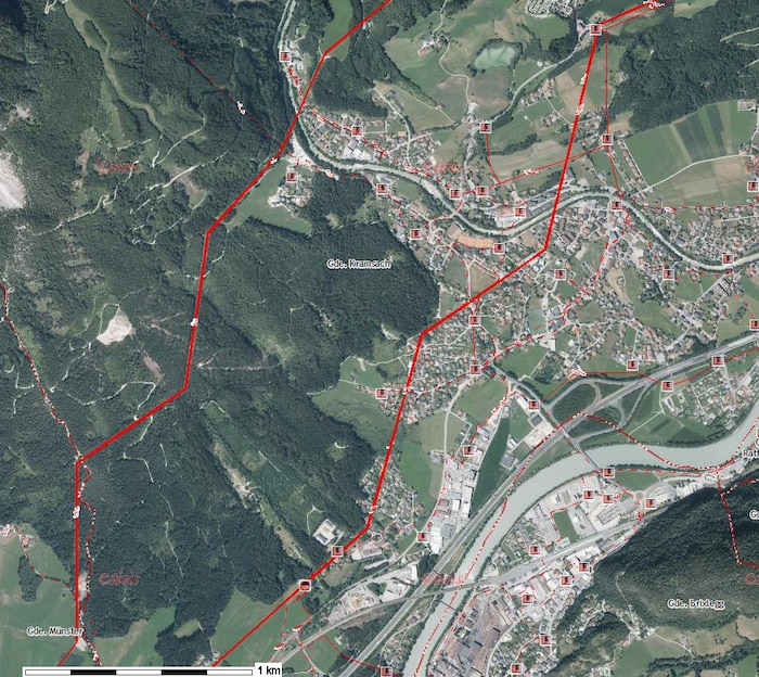 Seit fast 100 Jahren hängen jetzt keine Starkstromkabel über das Siedlungsgebiet von Kramsach.