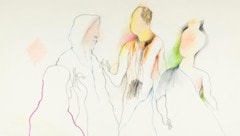 Oswald Oberhuber, Ohne Titel (Ausschnitt), 1994, Buntstift und Bleistift auf Papier
