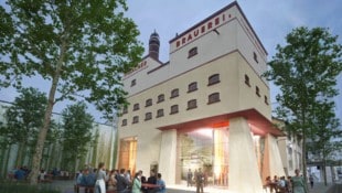 So soll die neue Stadtbrauerei im Hof neben dem Villacher Braugasthof aussehen.