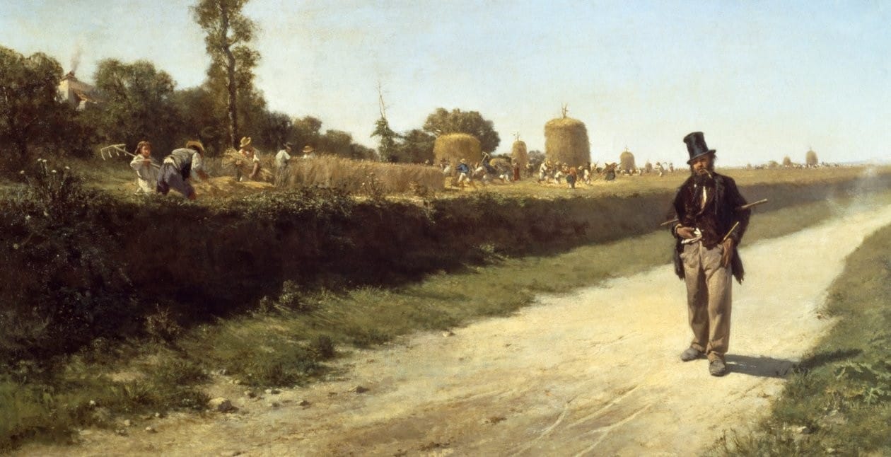 Müßiggang und Arbeit, ein Gemälde von Michele Cammarano (1835-1920).
