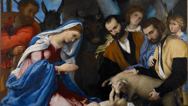 Lorenzo Lotto: Die Anbetung der Hirten.