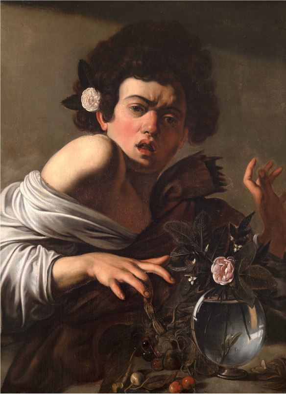 Eine Sensation in Illegio: Caravaggios Werk „Jüngling, der von einer Eidechse gebissen wird“ ...
