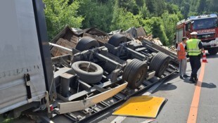 Die Unfallstelle auf der A9