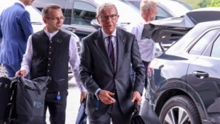 Landeshauptmann Wilfried Haslauer bei der Ankunft in Leogang (Bild: Tröster Andreas)