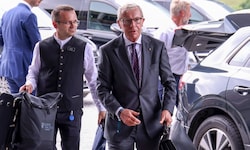 Landeshauptmann Wilfried Haslauer bei der Ankunft in Leogang
