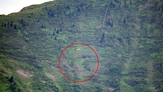 Der Rettungshubschrauber musste den Mann bergen.