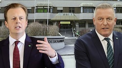 FPÖ-Landeshauptmann Mario Kunasek (re.) hat den Alternativplan in Auftrag gegeben, ...