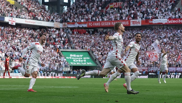 Florian Kainz (Mitte) und Co. fixierten den Aufstieg in die Bundesliga. 