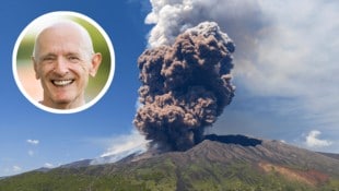 Alois Fink holte am Ätna gleich drei Goldmedaillen.  (Bild: Krone KREATIV/AP/Giuseppe Distefano Alois Huemer)