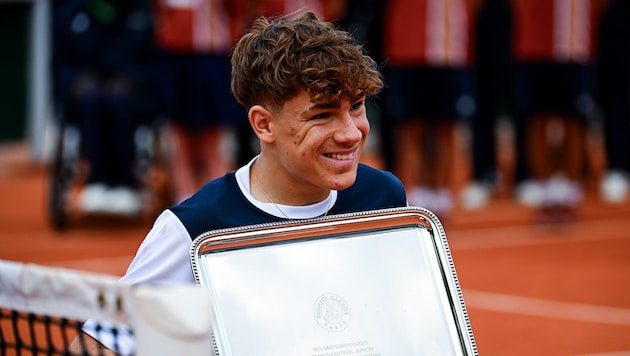 Maximilian Taucher durfte sich in Roland Garros bereits über seine dritte und vierte Siegestrophäe freuen