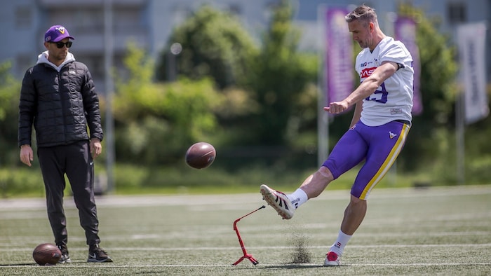 Das Training ist vorbei – Samstag kickt Stefan Maierhofer erstmals für die Vienna Vikings. 
