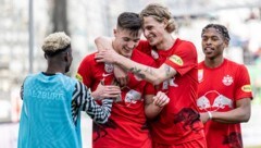 Bis 2023 kickte Benjamin Sesko (2.v.l.) für Red Bull Salzburg.