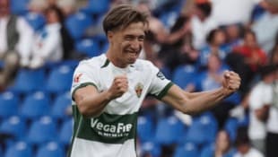 Jubel bei David Affengruber über Elches Aufstieg. (Bild: Elche FC)