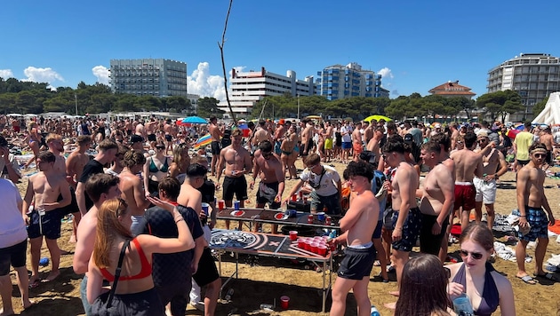 Die bei österreichischen Touristen beliebte norditalienische Badeortschaft Lignano Sabbiadoro ...