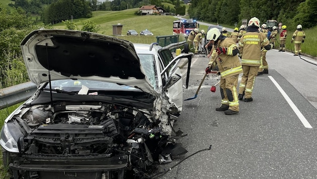Die Feuerwehr St. Koloman bei Aufräumarbeiten