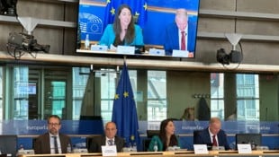 In souveräner Art und Weise sowie perfekt in englischer Sprache leitete Sophia Kircher die Sitzung des TRAN-Ausschusses. (Bild: Daniel Müller)