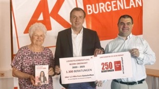 AK-Leiter Drobits mit Waltraud und Philipp Pirkl.