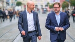 Linz-Vize Martin Hajart und Parteisekretär Florian Hiegelsberger.