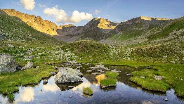 Das 2400 Meter hoch gelegene Platzertal in Tirol: Hier am Talschluss ist ein Speichersee für das Kraftwerk Versetz geplant. Dieses soll 2035 ans Netz gehen – im besten Fall. 