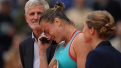 Aryna Sabalenka hatte mit den Tränen zu kämpfen.