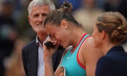 Aryna Sabalenka hatte mit den Tränen zu kämpfen.