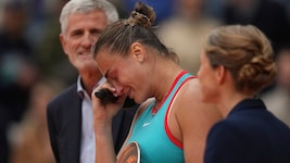 Aryna Sabalenka hatte mit den Tränen zu kämpfen.