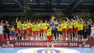 Krems bejubelte den sechsten Meistertitel der Vereinsgeschichte. (Bild: GEPA)