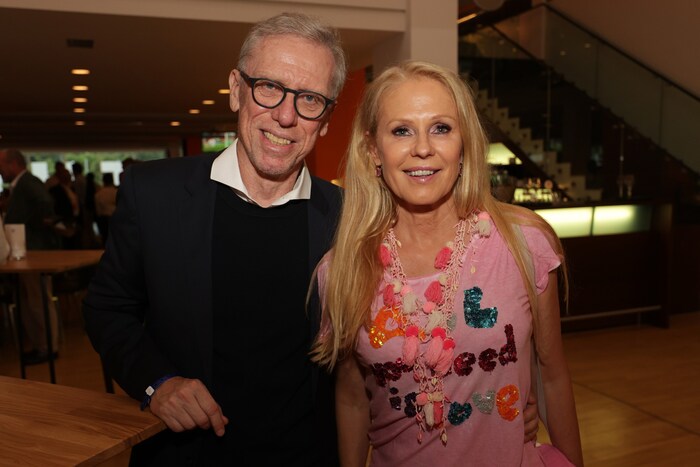 Rapid-Trainer Peter Stöger mit seiner Lebensgefährtin Ulrike Kriegler