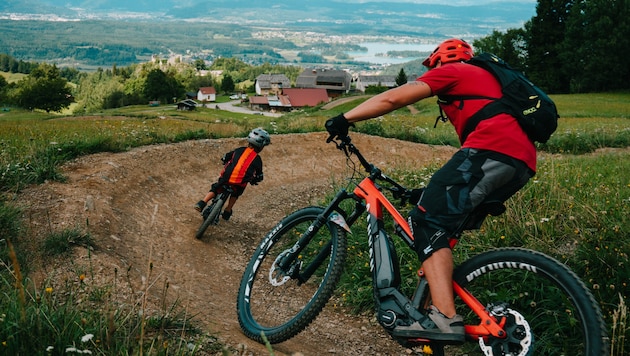Einige Mountainbike- Strecken in der Region Villach sind sogar laufradtauglich.