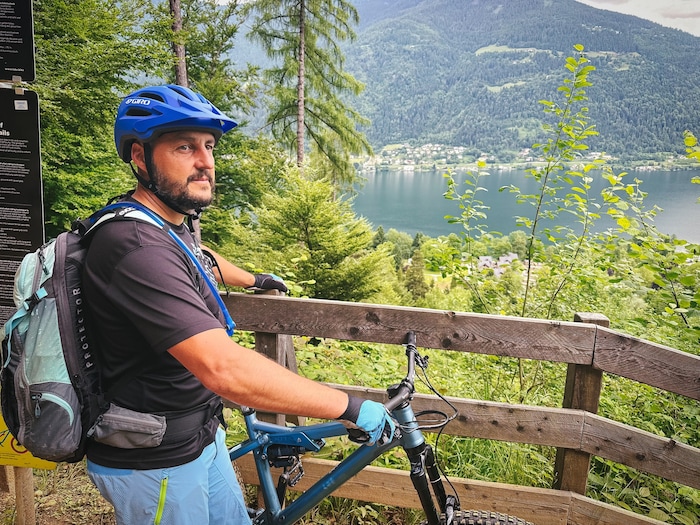 Mountainbike-Guide Herwig Kamnig ist vom Angebot begeistert.