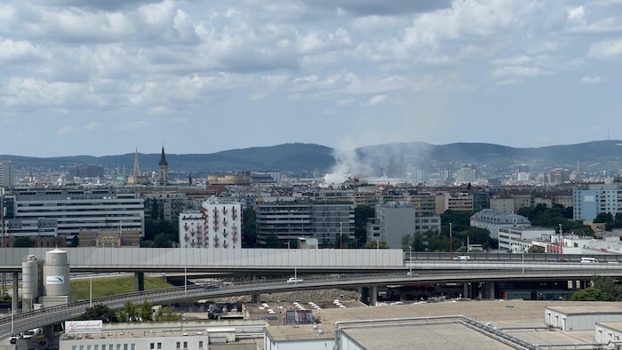 Das Feuer war über den Dächern Wiens zu sehen.