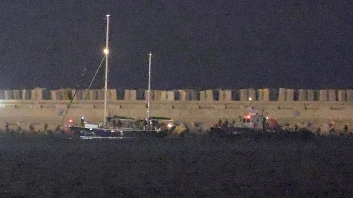Die beschlagnahmte Madleen im Hafen von Ashdod