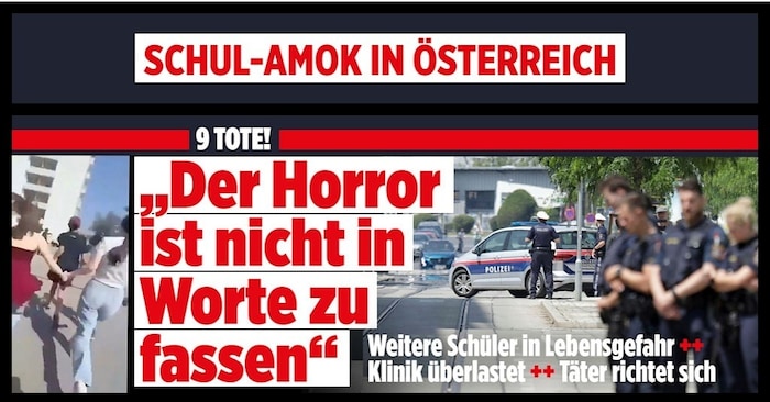 Die „Bild“-Zeitung räumte dem „Horror“ viel Platz ein.