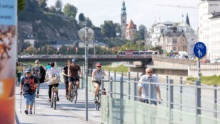 Fuß- und Radverkehr liegen in der Stadt Salzburg gemeinsam bei 46 Prozent Verkehrsanteil.
