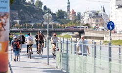Fuß- und Radverkehr liegen in der Stadt Salzburg gemeinsam bei 46 Prozent Verkehrsanteil.