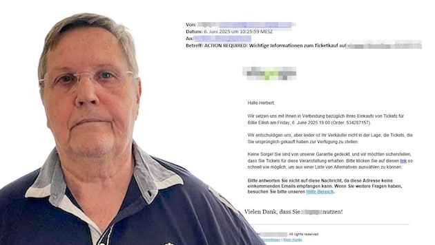 Herbert Samec ärgert sich über die Vorgänge bei der Ticket-Verkaufsplattform.