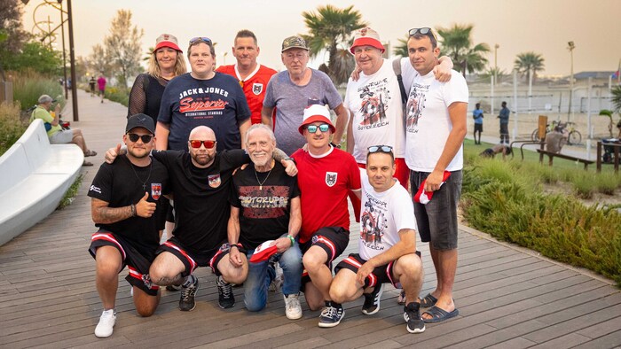 Der Fanclub „Blutgruppe“ war mit 66 Mitgliedern in San Marino vor Ort.