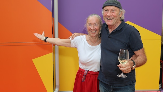Gastgeberin Agnes Husslein-Arco mit Star-Regisseur Robert Dornhelm.
