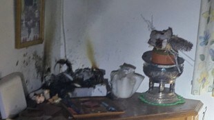 An diesem Ecktisch entstand der Brand – vermutlich wegen eines offenes Lichtes.