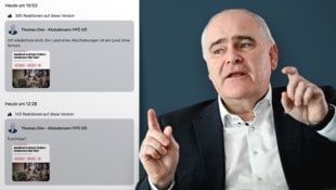 Der oberösterreichische FPÖ-Klubobmann Thomas Dim – ein Mitarbeiter sorgte in seinem Namen für ...