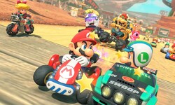 In „Mario Kart World“ fahren 24 Rivalen um den Sieg – das sorgt für Chaos und Gedränge, gerade ...