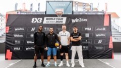 Das 3x3-Team Vienna (v. l. n. r.): Quincy Diggs, Nico Kaltenbrunner, Matthias Linortner und ...