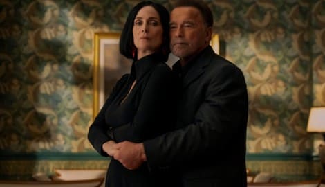 Österreichs Action-Star Arnold Schwarzenegger und „Matrix“-Legende Carrie-Anne Moss in der 2. ...