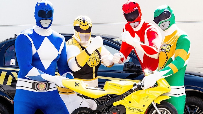 Die Power Rangers treten nicht nur bei der DisInfection-Party am Abend in Eibenstein auf. Sie ...