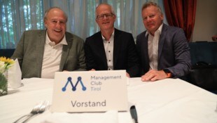 MC-Vorsitzender Helmut Lutz, IV-Präsident Max Kloger und MC-GF Erwin Walch (v. li.)