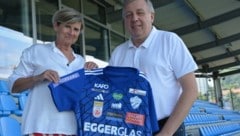 Barbara Muhr und TSV-Obmann Erich Korherr